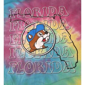 Buc-ees Mens Small Tie Dye Tee Shirt Buc-ees Beaver Florida